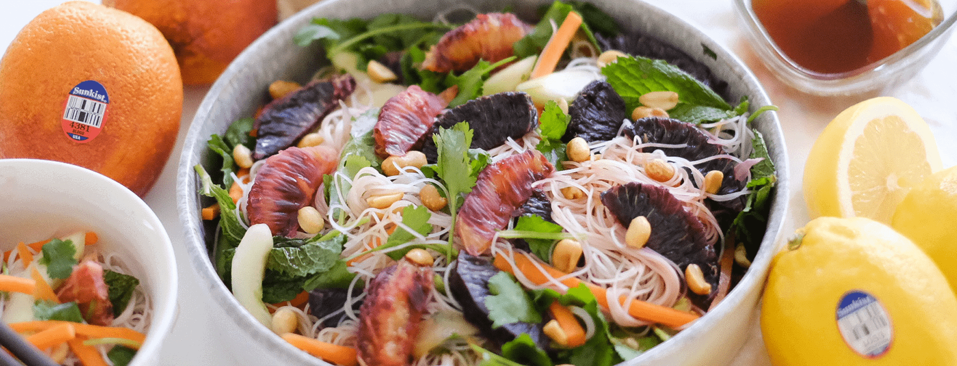 Vietnamese Noodle Salad with Sunkist® Lemons and Blood Oranges