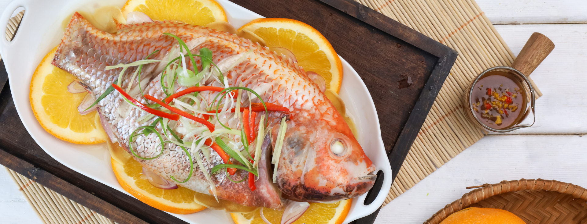 Cá hấp sốt cam Navel Sunkist
