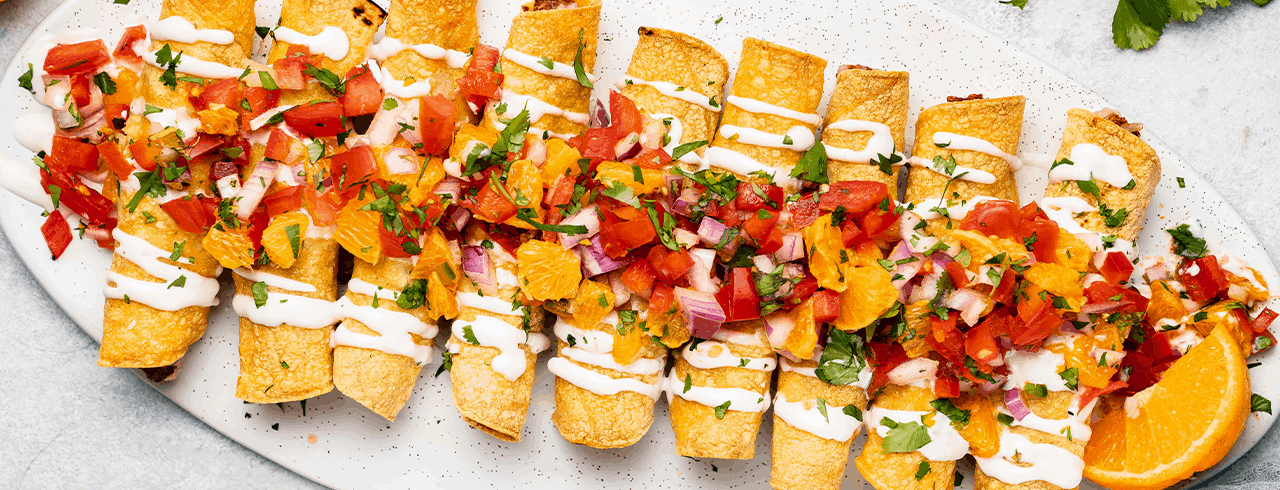 4-Ingredient Taquitos With Mandarin Salsa