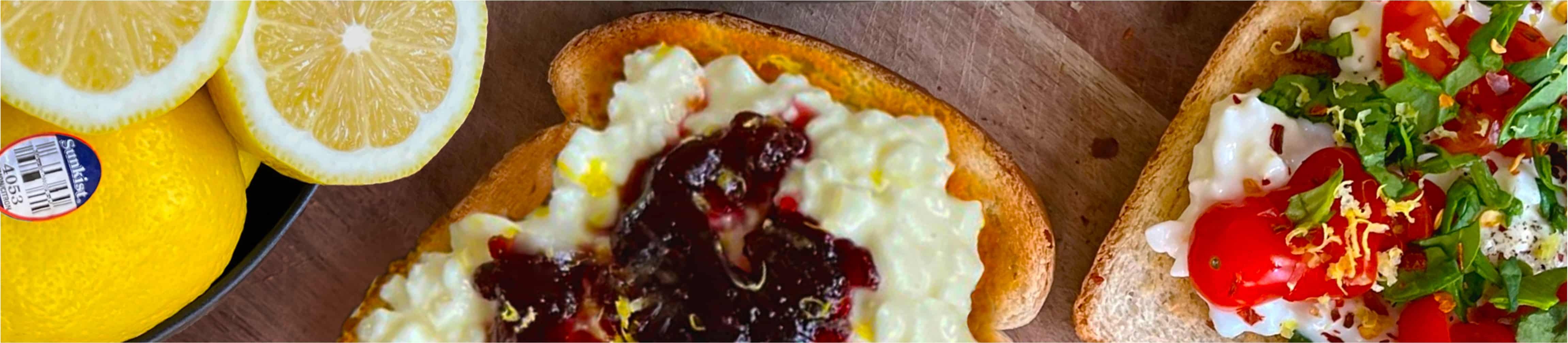 Sunkist® Cottage Cheese Toast 2 Ways