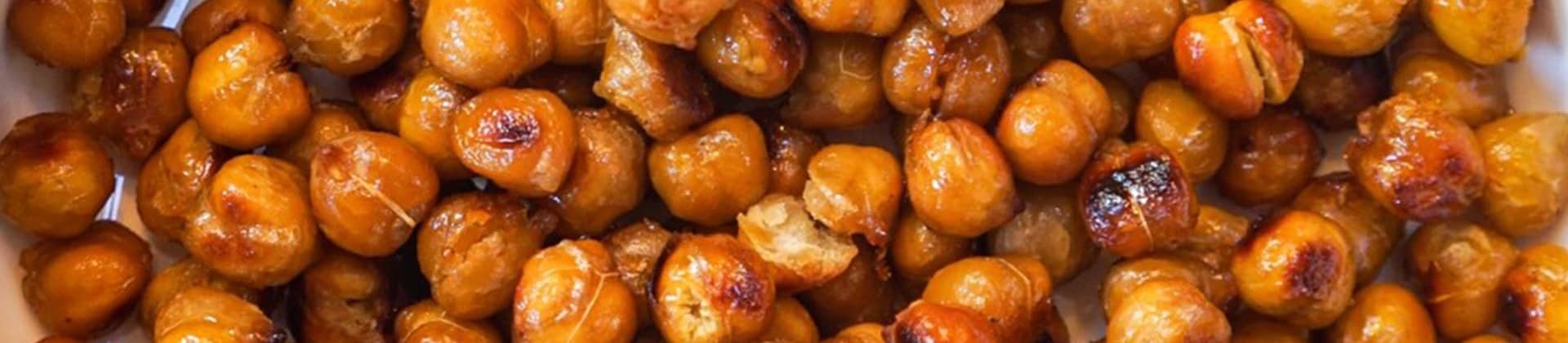 High Protein Maple Citrus Roasted Chickpeas