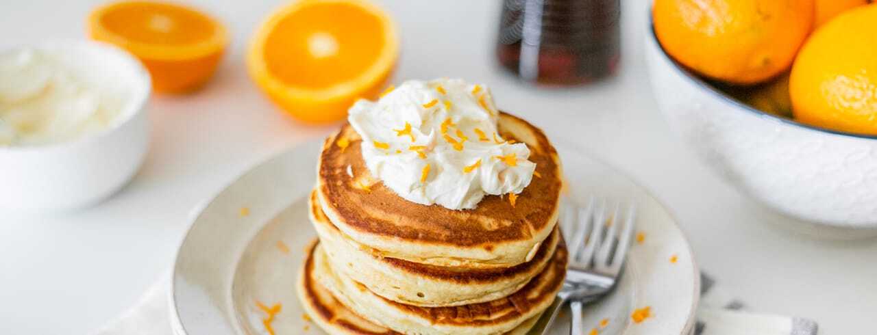 Orange-Cream Pancakes