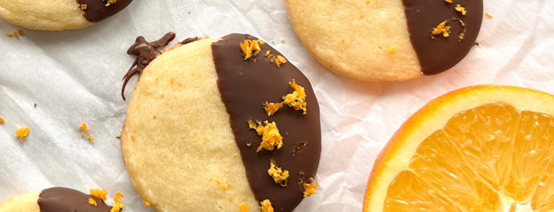 Navel Orange Shortbread Cookies