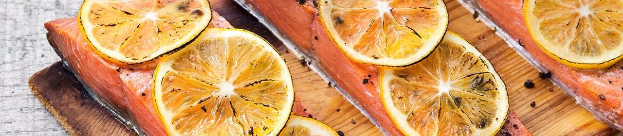 Meyer Lemon Roasted Cedar Plank Salmon