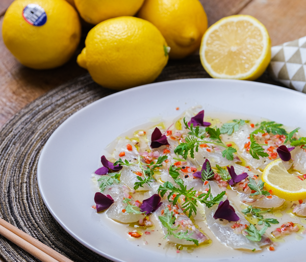 Cured Snapper in Citrus Salt and Lemon Vinaigrette