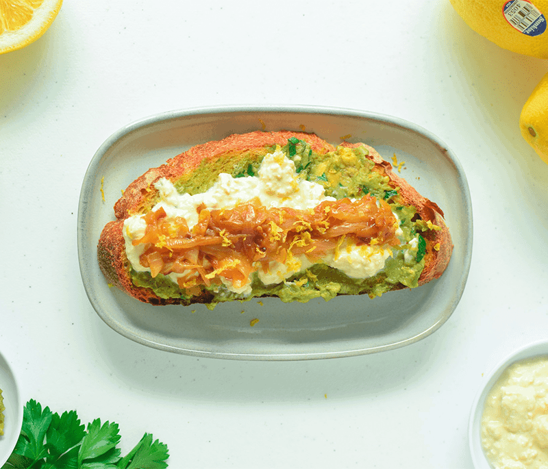 Senegalese Inspired Plant-Based Cottage Toast with Sunkist® Lemon