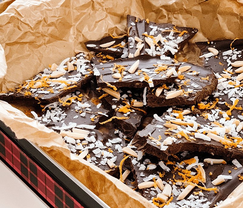 Blood Orange Chocolate Bark