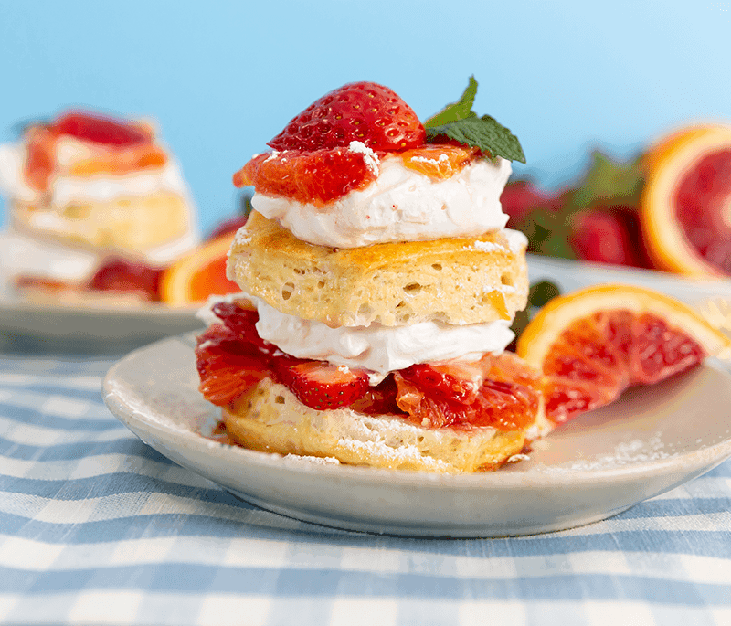 Strawberry Shortcake with Blood Orange