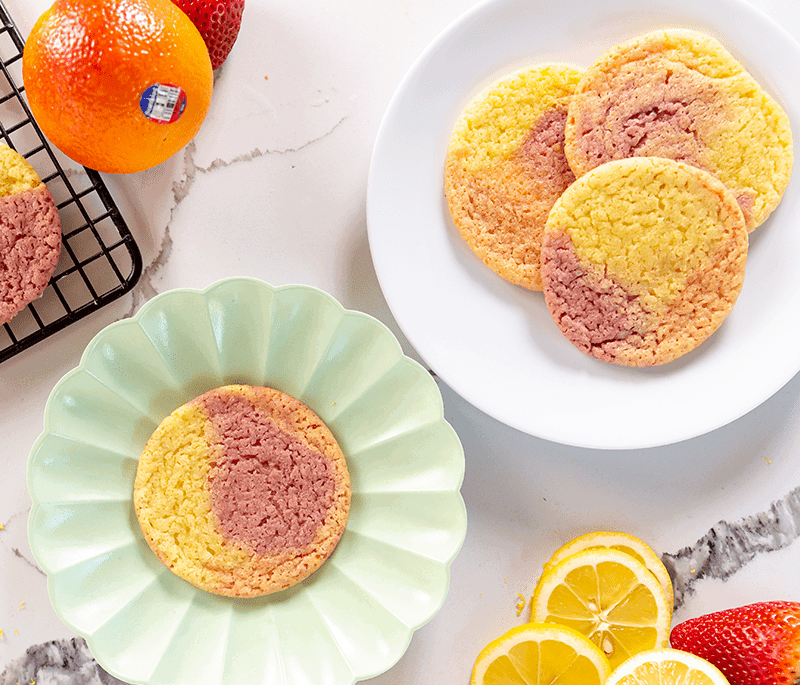Blood Orange, Lemon & Strawberry Sugar Cookies