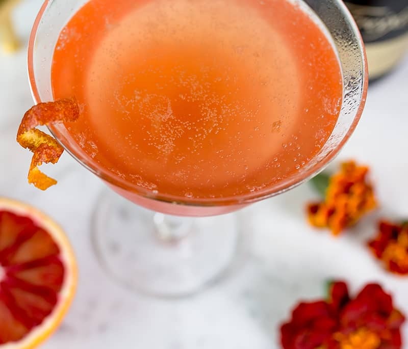 Blood Orange Champagne Cocktail