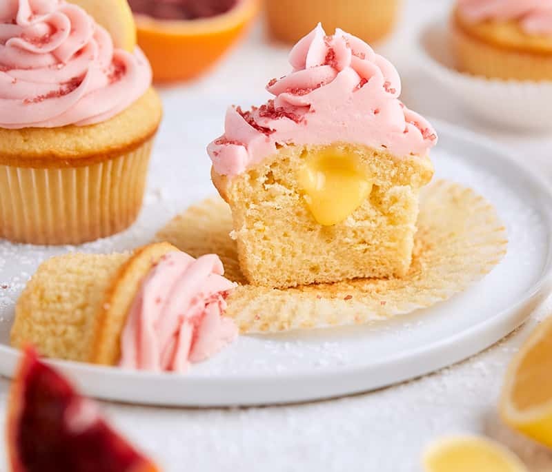 Blood Orange Lemon Cupcakes