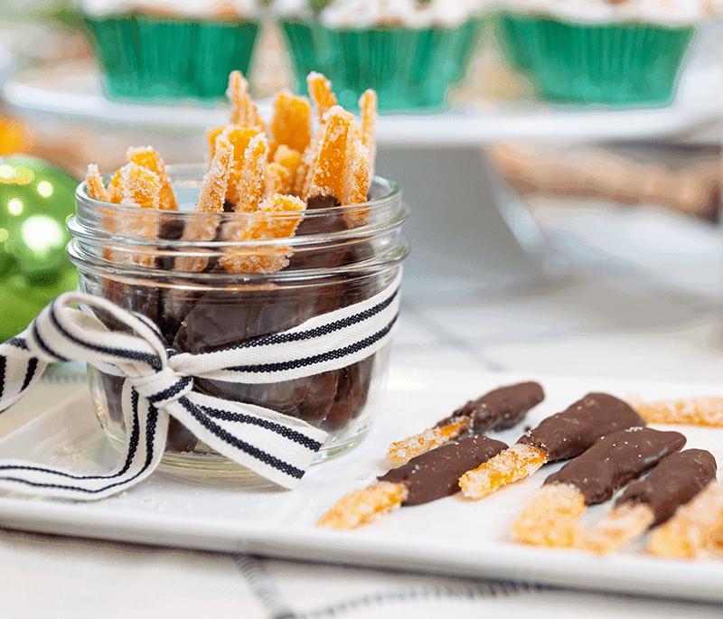 Chocolate Dipped Candied Orange Peels