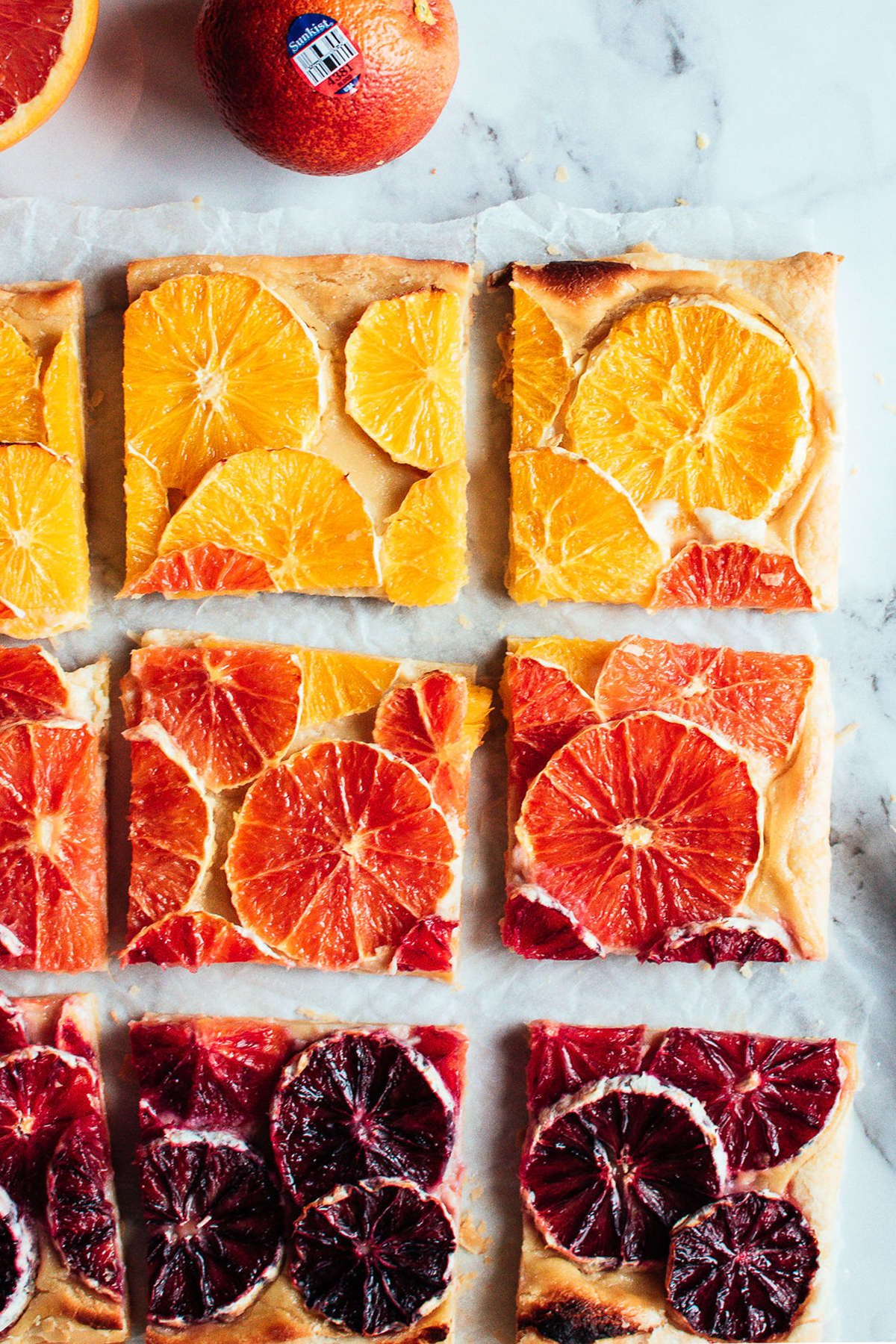 Ombre Citrus Puff Pastry Tart