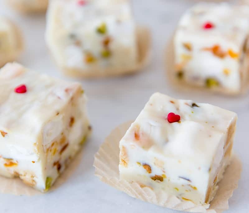 White Chocolate Mandarin Fudge