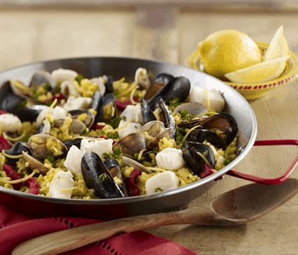 Lemon Seafood Paella