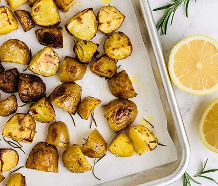 Crispy Lemon Roasted Potatoes