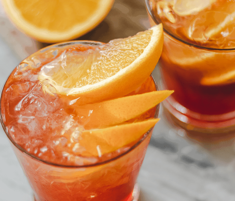 Negroni Sbagliato with a Sunkist Twist