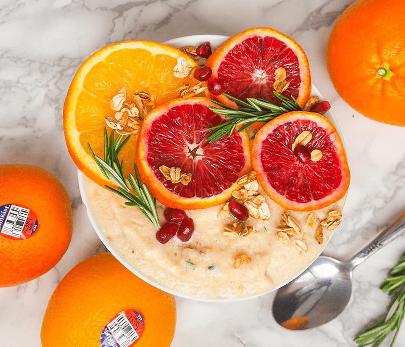 Orange Pear Rosemary Smoothie Bowl | Sunkist Growers