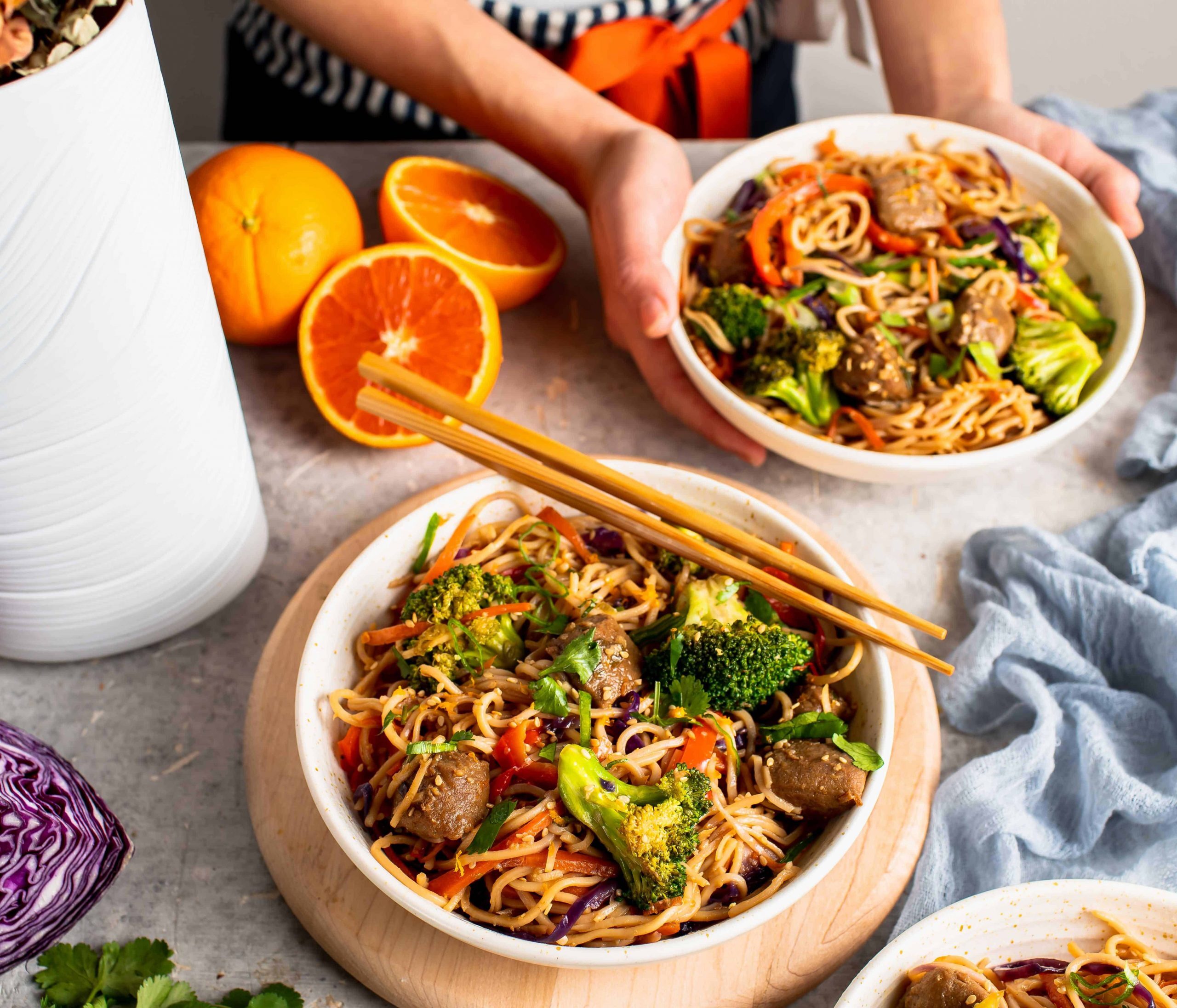 MÌ “BÒ” XÀO CAM GỪNG