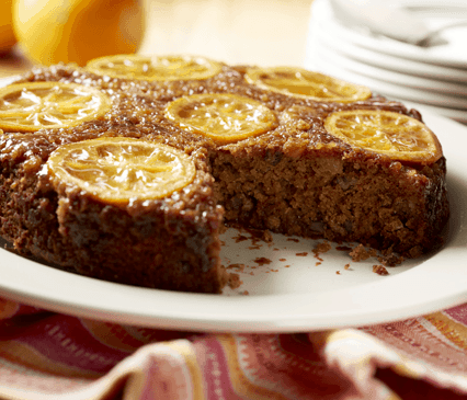 Orange Upside-Down Oat Cake