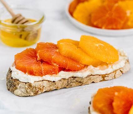 Orange Almond Ricotta Toast