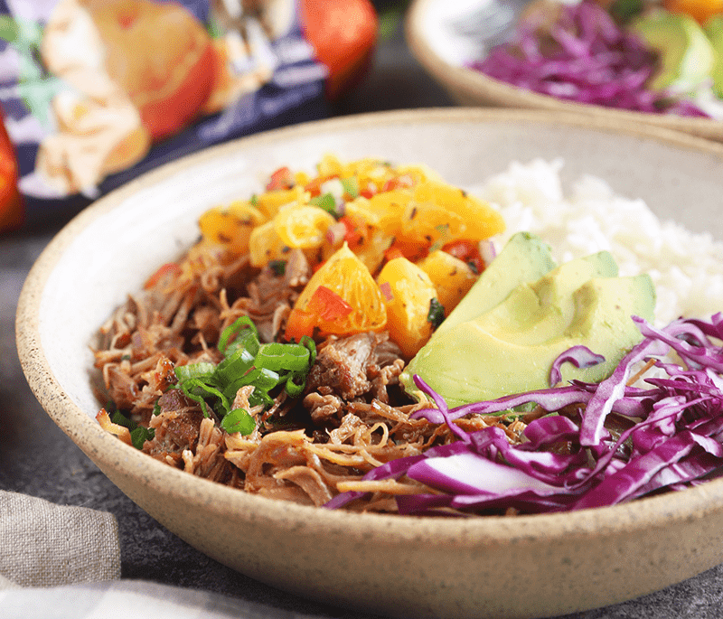 Pulled Pork Mandarin Bowl