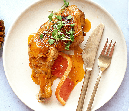 Sticky Saffron Orange Chicken