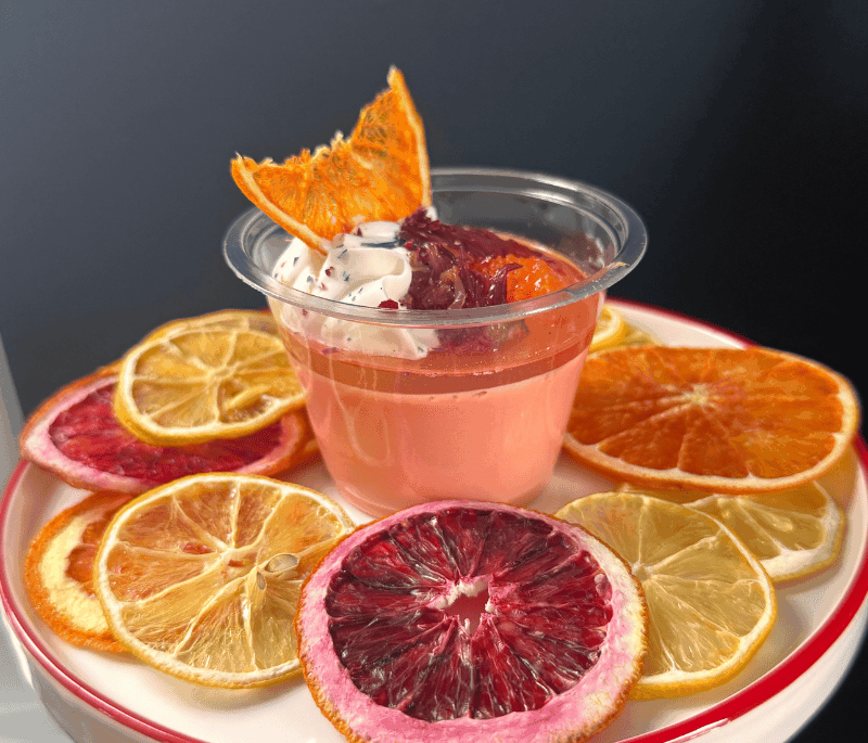 Pink Citrus Mousse with Lemonade Jelly