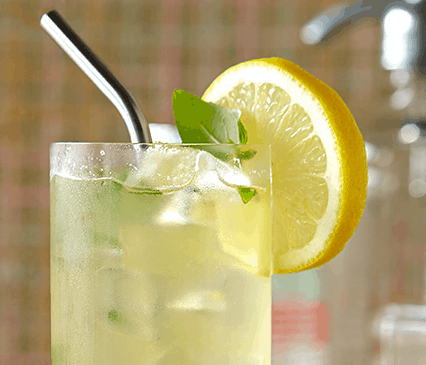 Honey Lemon Basil Collins