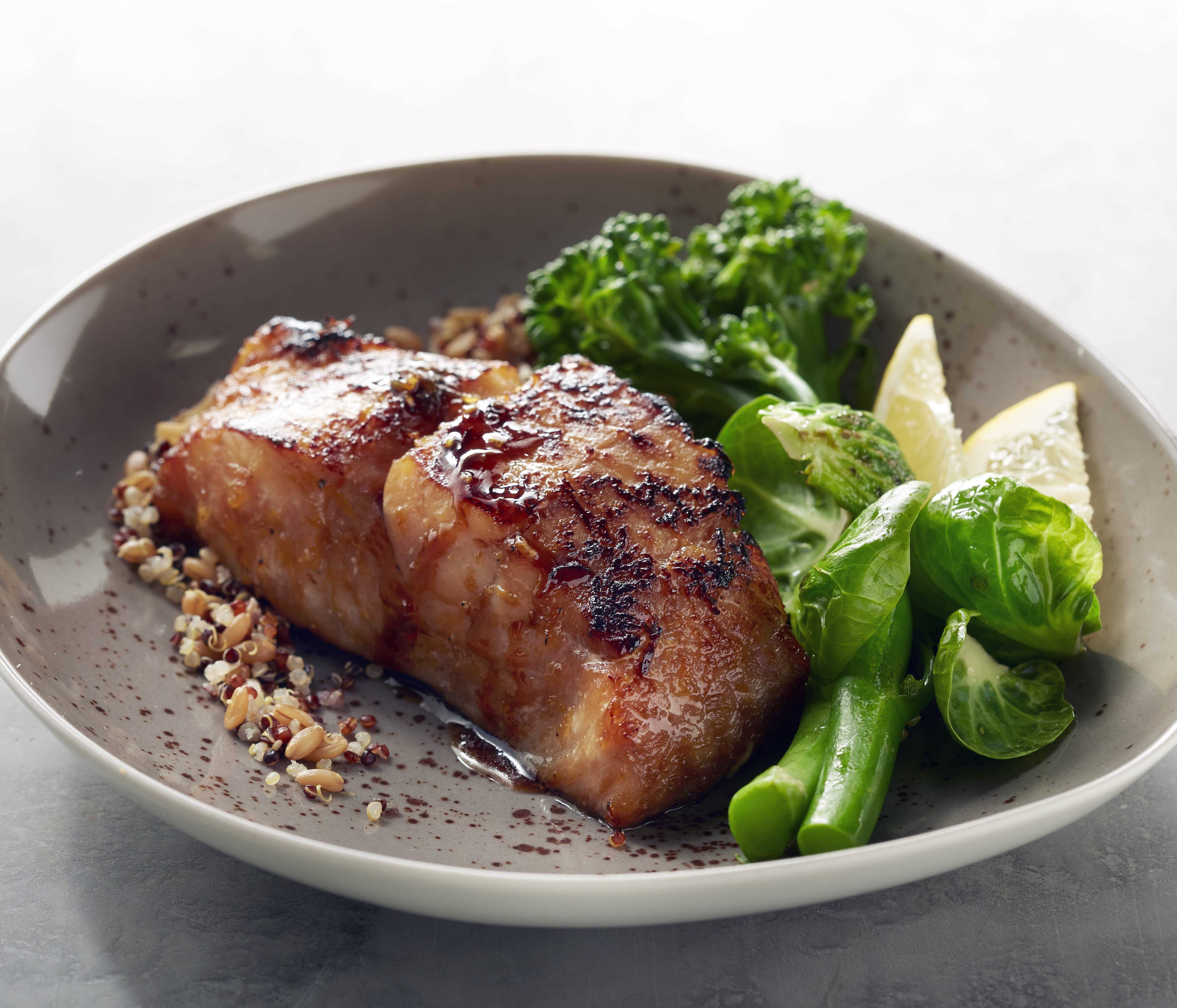 Alaska Cod with Lemon, Soy, Honey Glaze