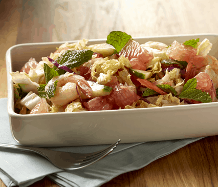 Spicy Shrimp, Pummelo and Mint Salad