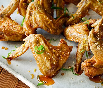 Chicken Wings with Meyer Lemon Tea Glaze