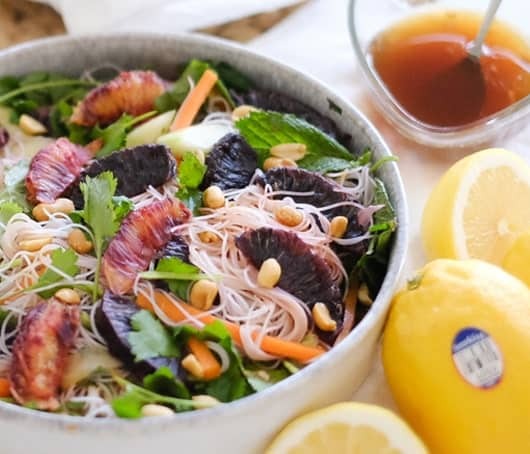 Vietnamese Noodle Salad with Sunkist® Lemons and Blood Oranges