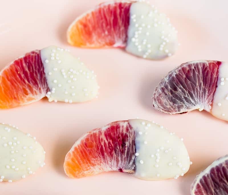 White Chocolate Dipped Blood Oranges