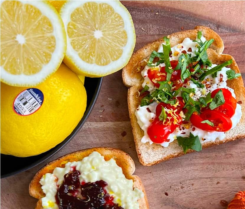 Sunkist® Cottage Cheese Toast 2 Ways