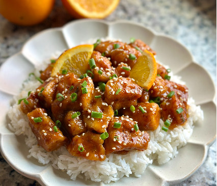 CRISPY ORANGE ‘CHICKEN’ FAKEAWAY using Sunkist Navel orange