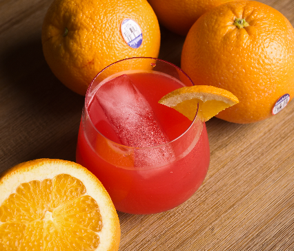 Singapore Sling with Fresh Orange