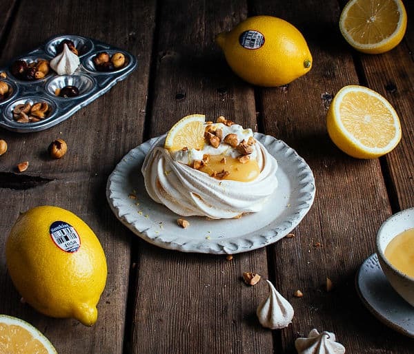 Lemon Curd Mini Pavlovas