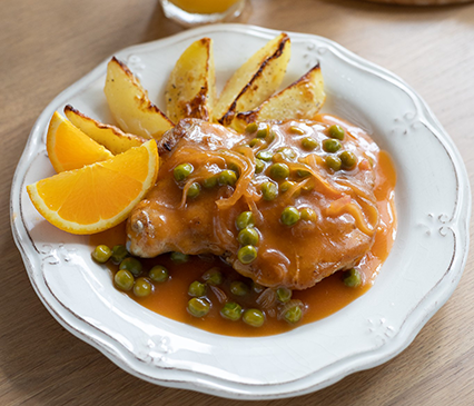 Hainanese Chicken Chop with Orange Gravy