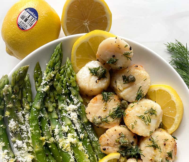 Air Fryer Lemon Dill Scallops