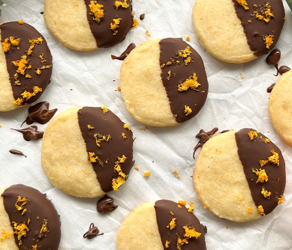 Navel Orange Shortbread Cookies