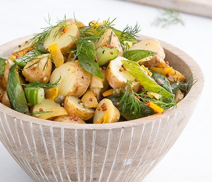Dill Potato Salad with Preserved Meyer Lemon Dressing