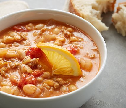 Zesty White Bean &amp; Sausage Soup