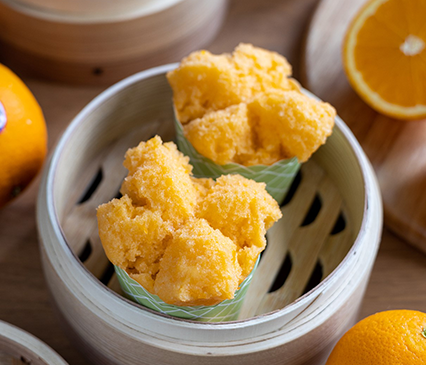 Steamed Orange Cake (Kueh)