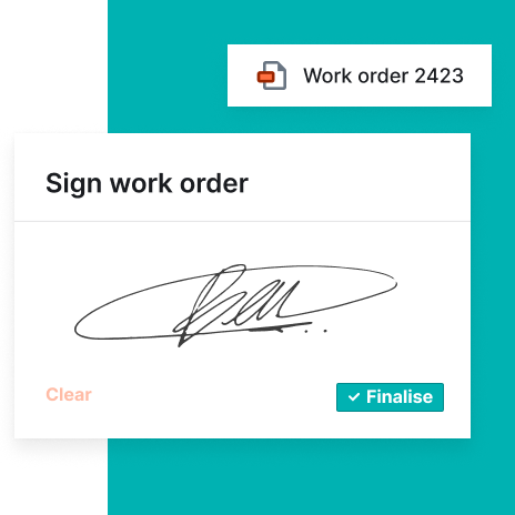 Work orders you can count on. | Teamleader
