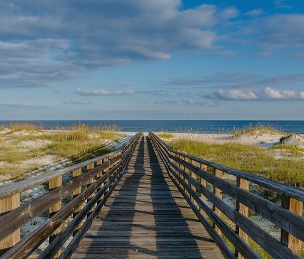Boardwalk to beach