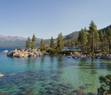 Lake with mountains