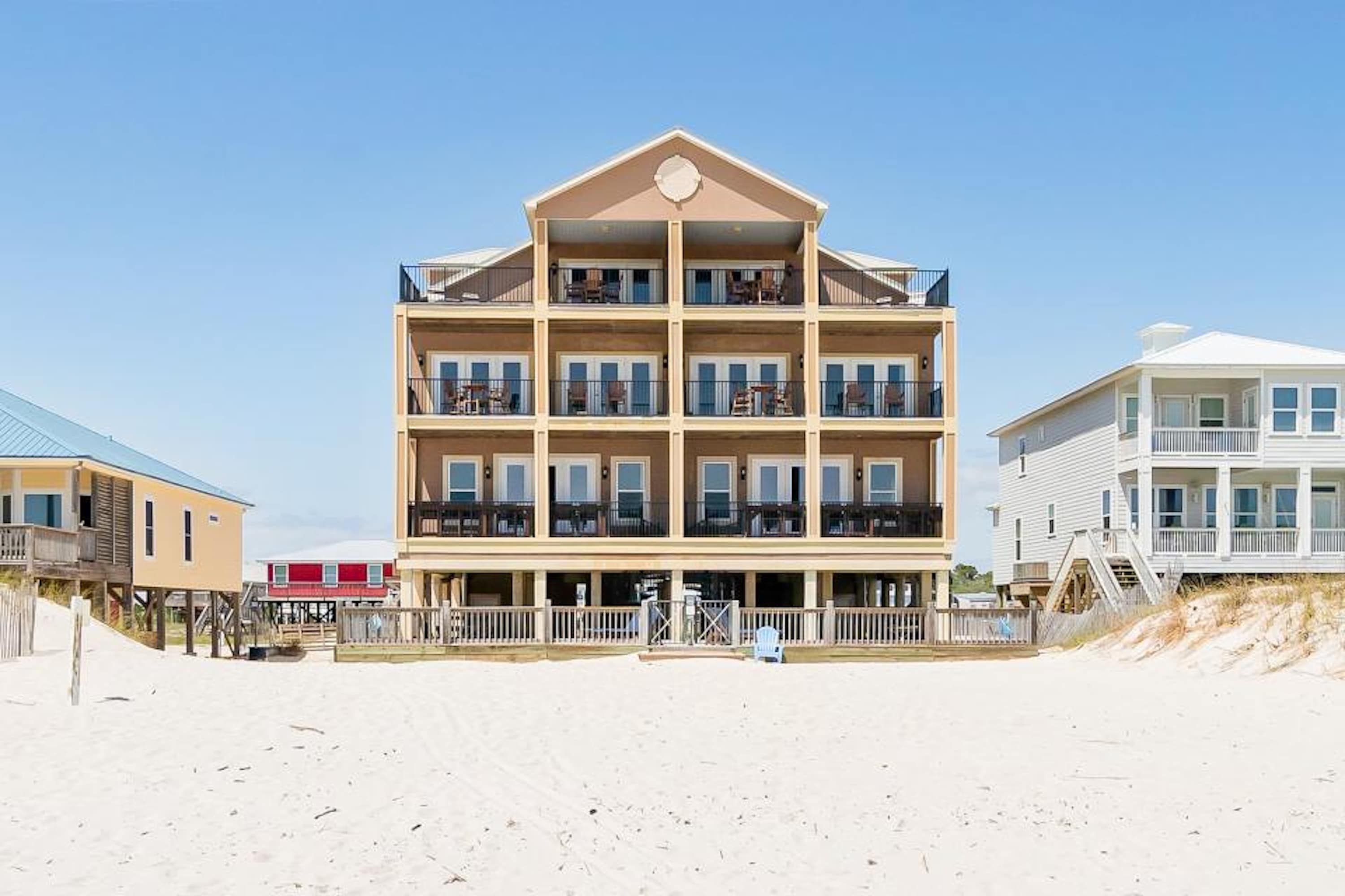 Whole house view from the beachfront