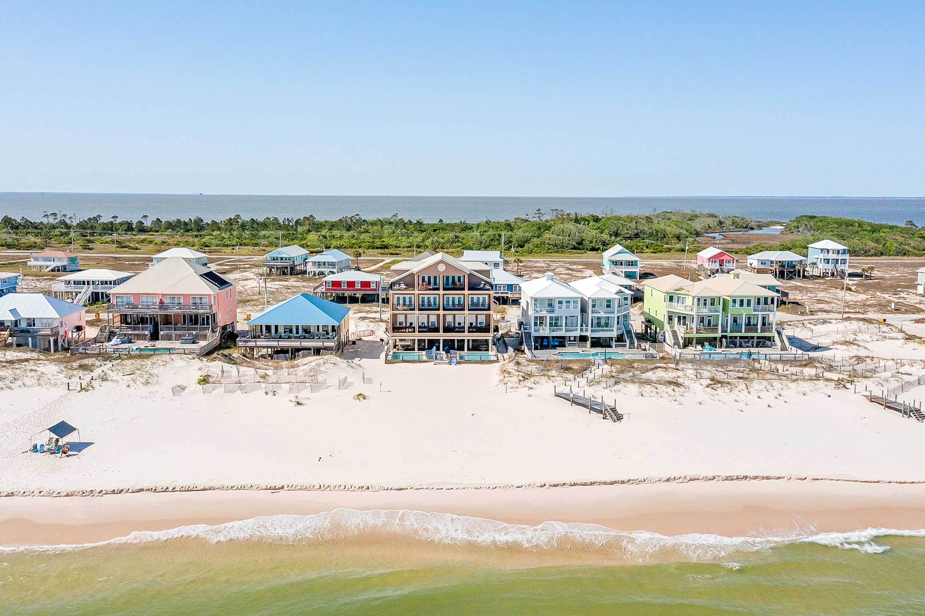 Aerial view of the home