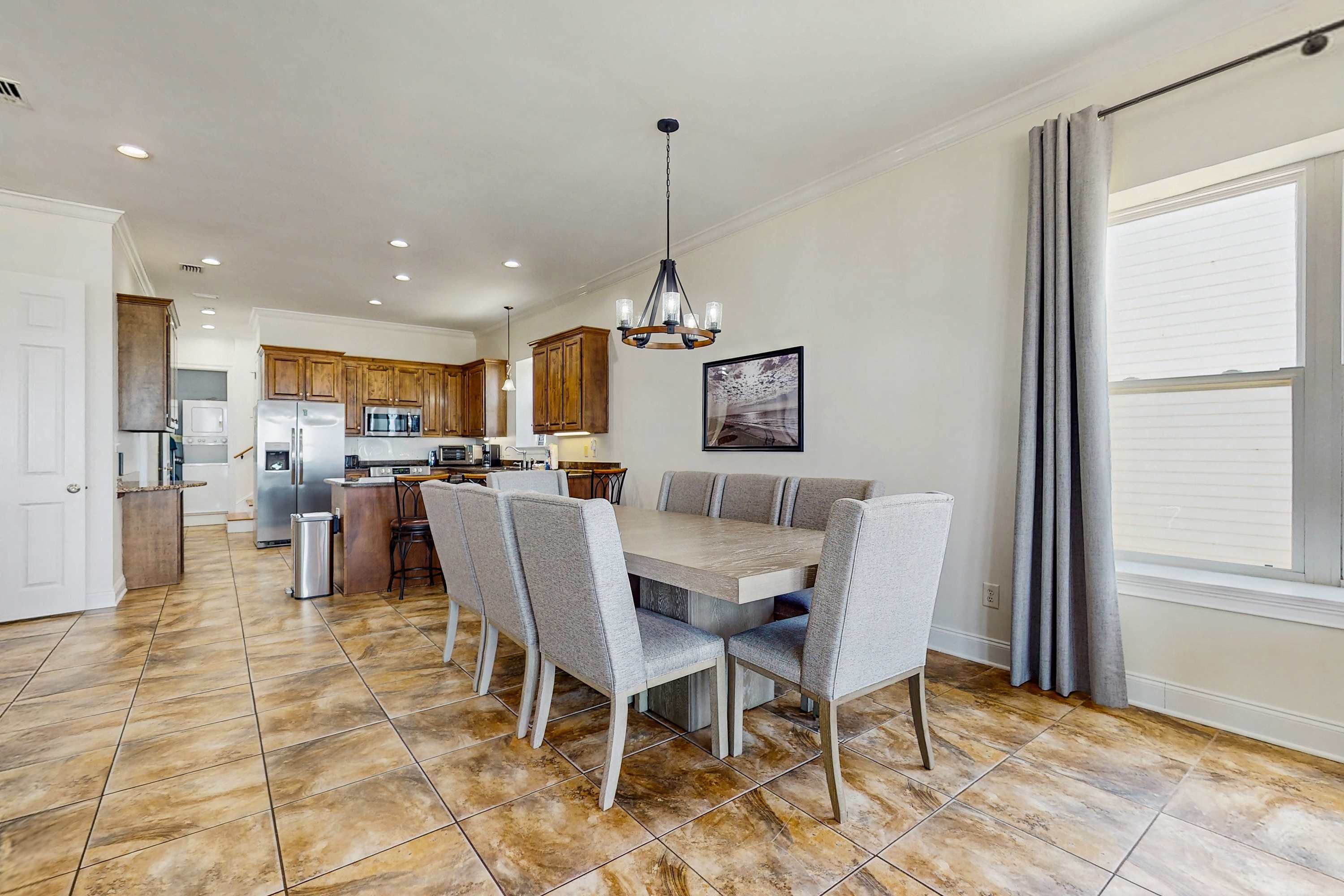 Spacious main floor including a large kitchen and dining area